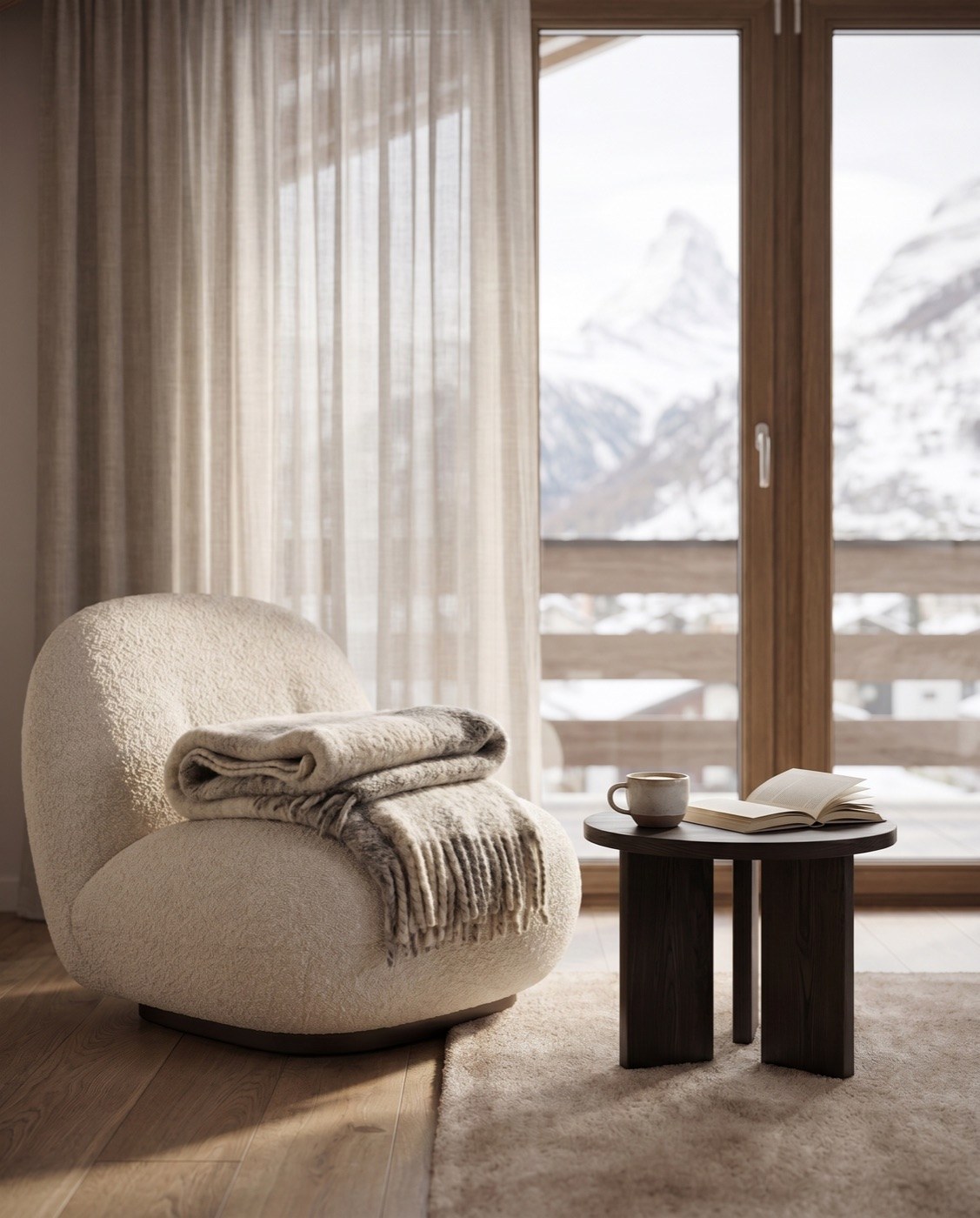 quattromila: Leseecke mit Blick auf das Matterhorn