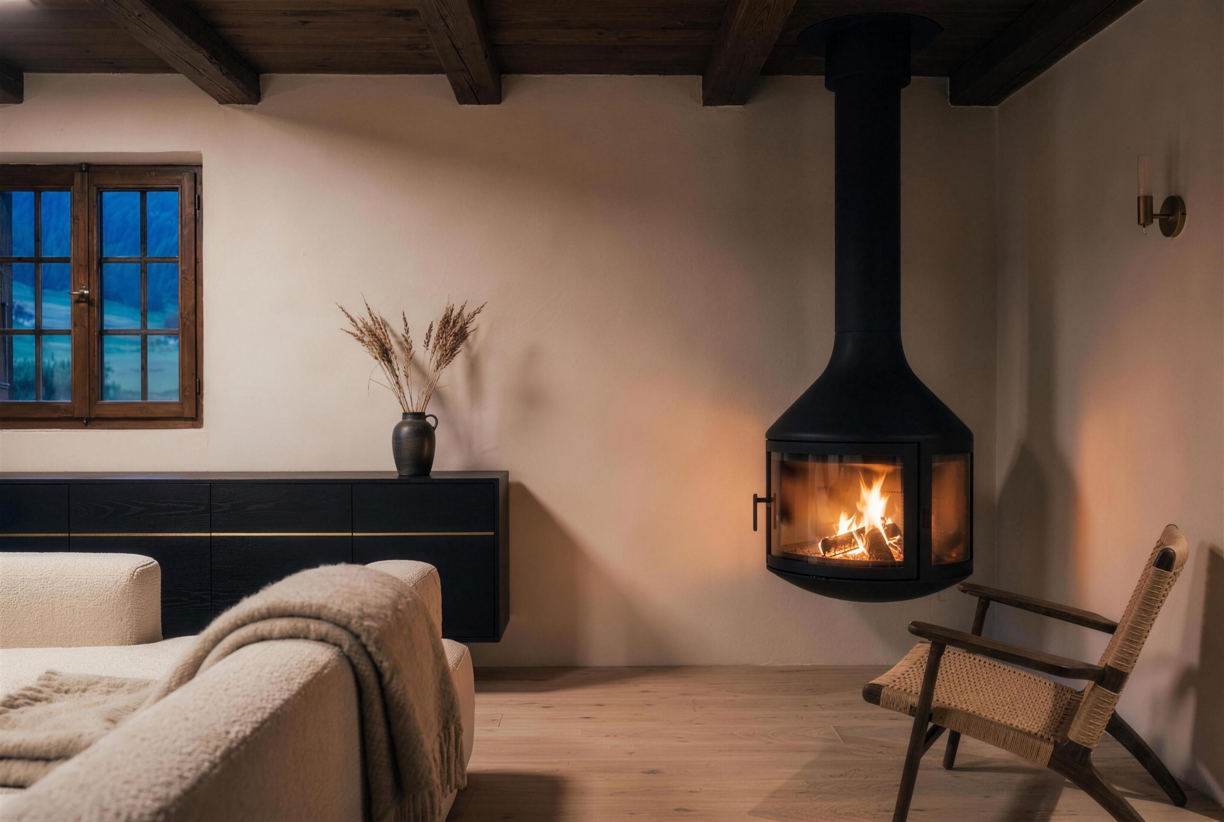 respiro: Wohnraum mit Kamin